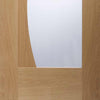 Bespoke Thruslide Emilia Oak Glazed - 4 Sliding Doors and Frame Kit - Stepped Panel Design
