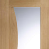 Bespoke Emilia Oak Glazed Double Pocket Door Detail - Stepped Panel Design