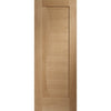 Emilia Oak Flush Door Pair - Stepped Panel Design