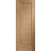 Emilia Oak Flush Absolute Evokit Pocket Double Pocket Door - Stepped Panel Design