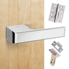 Tupai Rapido VersaLine Tobar Fire Lever on Long Rose - Polished Stainless Steel Decorative Plate - Bright Polished Chrome Handle Pack
