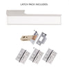 Tupai Rapido VersaLine Tobar Fire Lever on Long Rose - White Decorative Plate - Bright Polished Chrome Handle Pack
