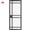 Room Divider - Handmade Eco-Urban® Leith with Two Sides DD6316F - Frosted Glass - Premium Primed - Colour & Size Options