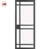 Bespoke Room Divider - Eco-Urban® Leith Door Pair DD6316F - Frosted Glass with Full Glass Side - Premium Primed - Colour & Size Options