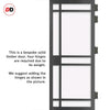 Bespoke Room Divider - Eco-Urban® Leith Door Pair DD6316F - Frosted Glass with Full Glass Sides - Premium Primed - Colour & Size Options