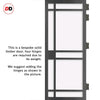 Bespoke Room Divider - Eco-Urban® Leith Door DD6316F - Frosted Glass with Full Glass Side - Premium Primed - Colour & Size Options