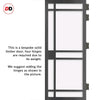 Room Divider - Handmade Eco-Urban® Leith with Two Sides DD6316F - Frosted Glass - Premium Primed - Colour & Size Options