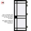 Sheffield 5 Pane Solid Wood Internal Door Pair UK Made DD6312G - Clear Glass - Eco-Urban® Shadow Black Premium Primed