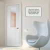 Shaker style white glazed interior door