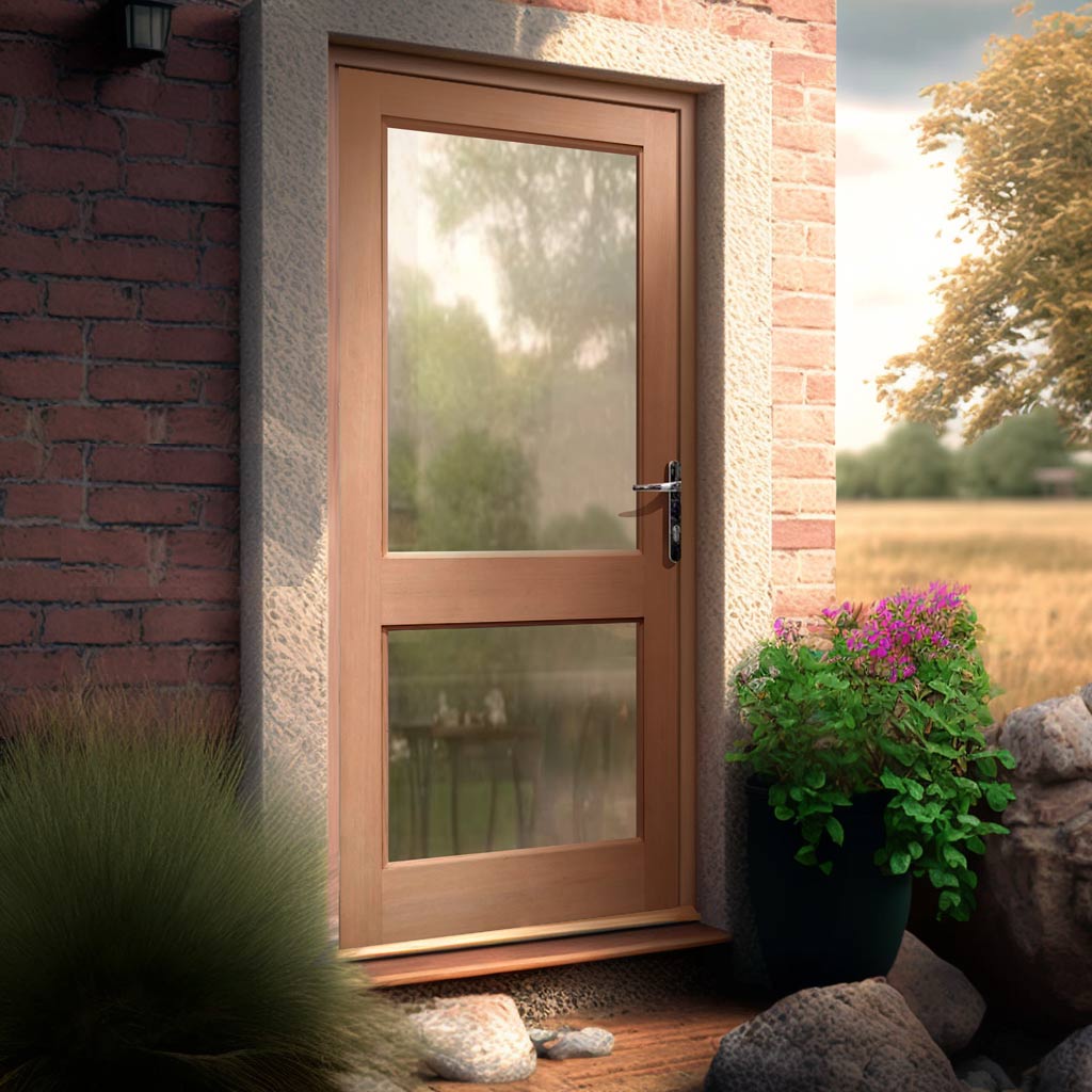2XGG Exterior Mahogany Door - Fit Your Own Glass