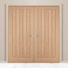 Belize Oak Fire Door Pair - 1/2 Hour Fire Rated