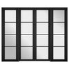 W8 Soho Room Divider Door & Frame Kit - Clear Glass - Black Primed - 2031x2478mm Wide