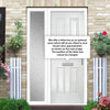 Premium Composite Front Door Set with One Side Screen - Esprit Solid - Shown in White