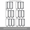Room Divider - Handmade Eco-Urban® Suburban Door Pair DD6411CF Clear Glass (2 FROSTED CORNER PANES) - Premium Primed - Colour & Size Options
