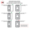 Bespoke Room Divider - Eco-Urban® Tasmania Door DD6425CF Clear Glass (1 FROSTED PANE) with Full Glass Side  - Premium Primed - Colour & Size Options