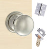 Harrogate Mushroom Old English Mortice Knob - Polished Nickel Handle Pack