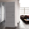 Bespoke Door - Flush Horizontal Grey Inlay - American Light Grey Ash Veneer - Prefinished