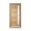 Goodwood Exterior Oak Door and Frame Set - Frosted Double Glazing, From LPD Joinery
