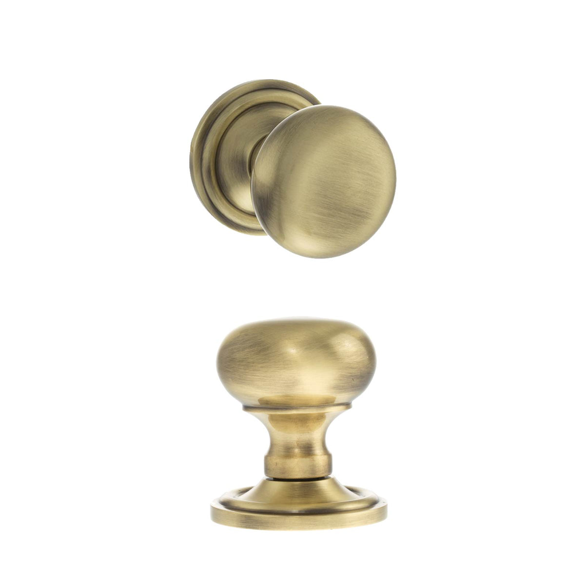 Harrogate Mushroom Old English Mortice Knob - Antique Brass