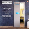 Forli Walnut Flush Single Evokit Pocket Door - Clear Glass - Aluminium Inlay - Prefinished