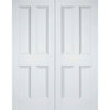 Nostalgia 4 Panel Door Pair - Raised Mouldings - White Primed