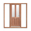 Malton External Hardwood Door and Frame Set - Frosted Double Glazing - Two Unglazed Side Screens, From LPD Joinery