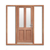 Malton External Hardwood Door and Frame Set - Frosted Double Glazing - Two Unglazed Side Screens, From LPD Joinery