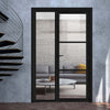 Room Divider - Handmade Eco-Urban® Manchester Door DD6306C - Clear Glass - Premium Primed - Colour & Size Options