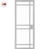 Leith 9 Pane Solid Wood Internal Door UK Made DD6316G - Clear Glass - Eco-Urban® Mist Grey Premium Primed