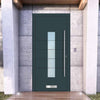 External ThruSafe Aluminium Front Door - 1155 CNC Grooves - 7 Colour Options