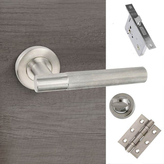 Image: Geneva Satin Stainless Steel Bathroom Handle Pack