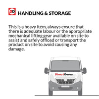 Three Folding Doors & Frame Kit - Bristol Oak 3+0 - 10 Pane Clear Bevelled Glass - Unfinished