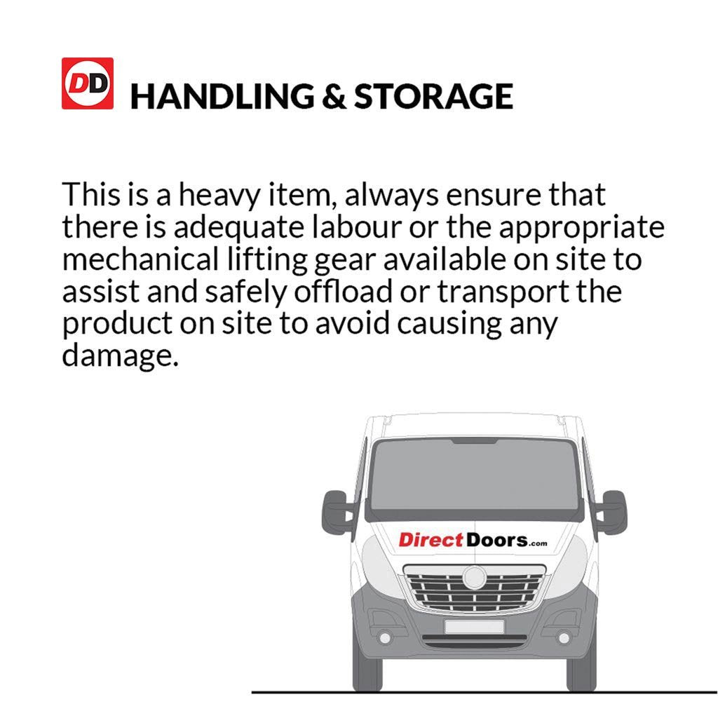 Three Folding Doors & Frame Kit - Bristol Oak 3+0 - 10 Pane Clear Bevelled Glass - Unfinished