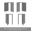 Room Divider - Antwerp 3 Pane Black Primed Clear Glass Unfinished Door with Single Side