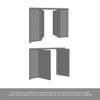 WhiteRoom Divider - Eindhoven 1 Pane Primed Clear Glass Door Pair with Full Glass Sides