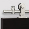 Sirius Tubular Stainless Steel Sliding Track & Coventry Shaker Oak Double Door - Unfinished