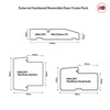 Estate Crown Hardwood Door and Frame Set - Lead Caming Double Glazing - One Unglazed Side Screen