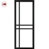 Room Divider - Handmade Eco-Urban® Glasgow with Two Sides DD6314F - Frosted Glass - Premium Primed - Colour & Size Options