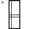 Room Divider - Handmade Eco-Urban® Glasgow Door DD6314C - Clear Glass - Premium Primed - Colour & Size Options