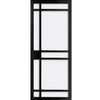 Handmade Eco-Urban Leith 9 Pane Solid Wood Internal Door UK Made DD6316SG - Frosted Glass - Eco-Urban® Shadow Black Premium Primed