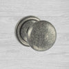 Harrogate Mushroom Old English Mortice Knob - Distressed Silver