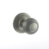Ripon Reeded Old English Mortice Knob - Distressed Silver