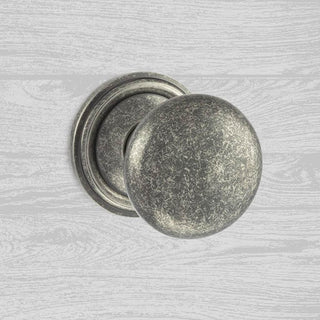Image: Harrogate Mushroom Old English Mortice Knob - Distressed Silver