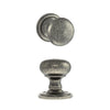 Harrogate Mushroom Old English Mortice Knob - Distressed Silver
