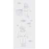 Pacific 8mm Obscure Glass - Clear Printed Design - Single Evokit Glass Pocket Door