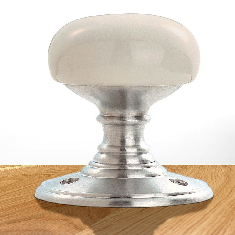 Delamain DK34PWSC Porcelain Mortice Knob Handles