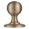 DK37CFB Delamain Reeded Florentine Bronze Mortice Knob Handles