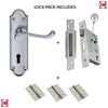 DL17 Ashtead Lever Lock Polished Chrome Handle Pack