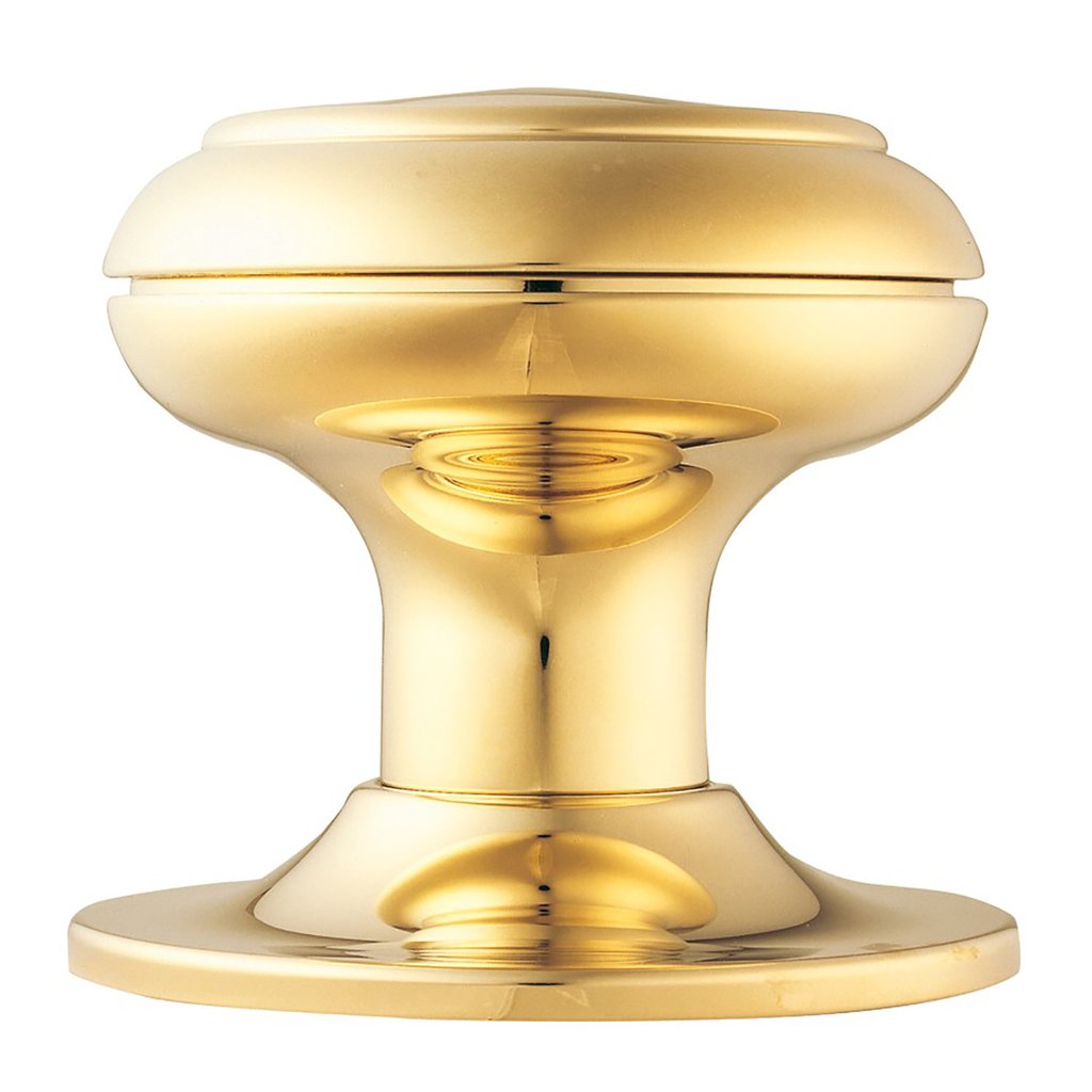 DL219PVD Round Centre Door Knob, Bolt Through