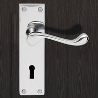 DL54 Victorian Scroll Suite Lever Lock Door Handles - 3 Finishes